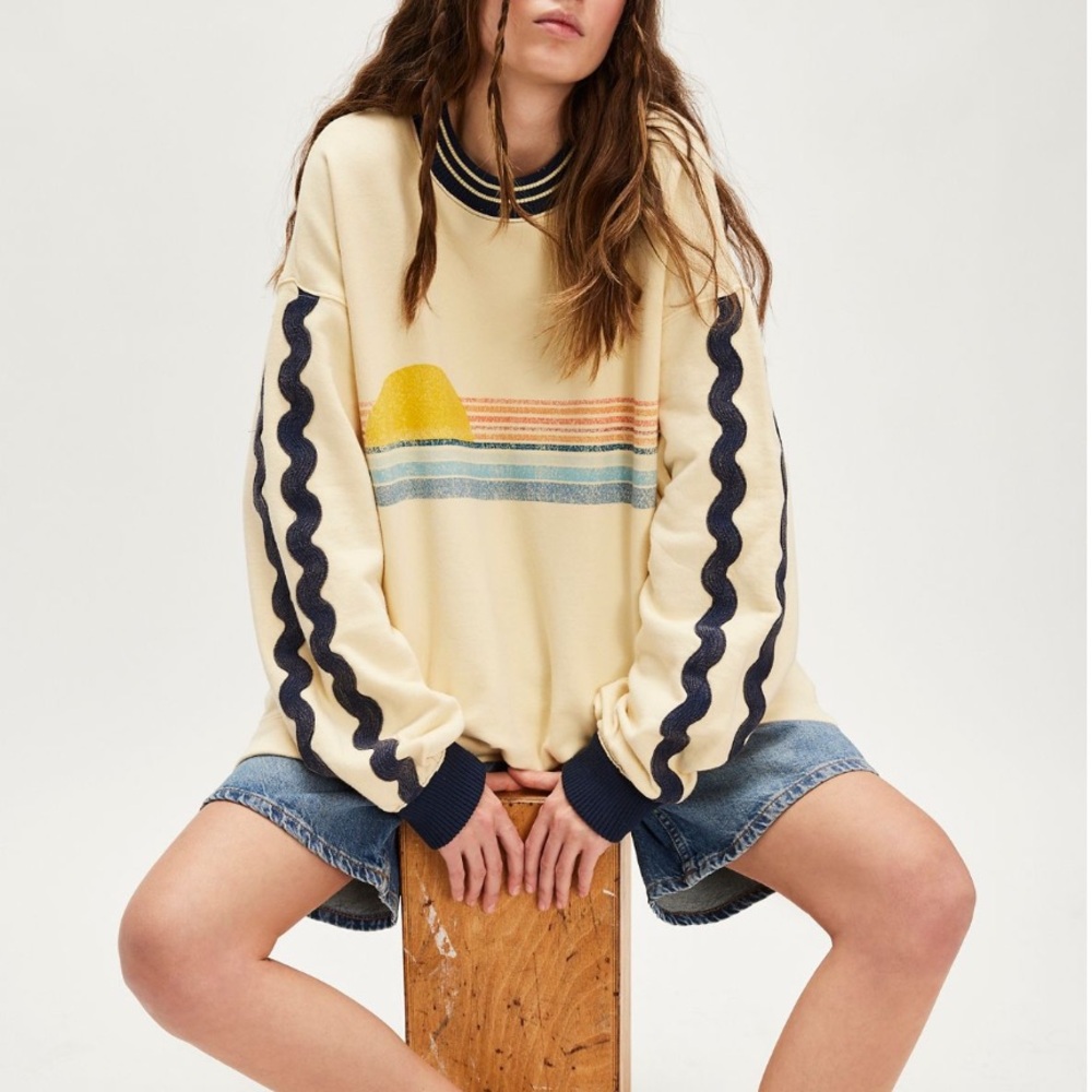 NWT Free People Boardwalk Sweatshirt, XS